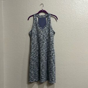 MPG Fit & Flare Mini Tank Dress Size Large Racerback Black Gray